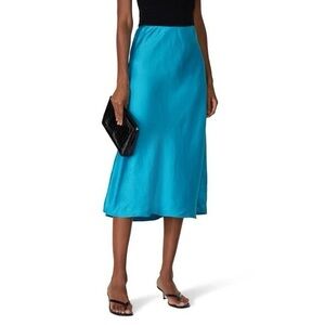 Club Monaco Bias Blue Midi Skirt